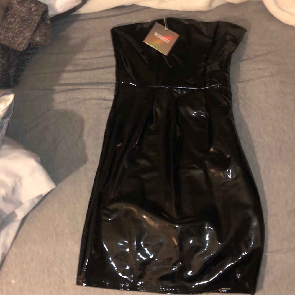 Misguided vinyl dress